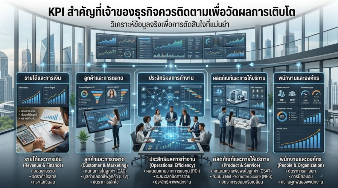 KPI สำคัญที่เจ้าของธุรกิจควรติดตามเพื่อวัดผลการเติบโต
