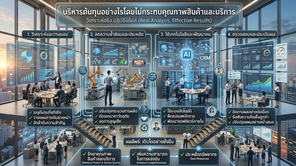 บริหารต้นทุนอย่างไรโดยไม่กระทบคุณภาพสินค้าและบริการ